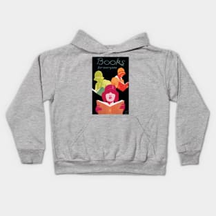 Restored 1920's Books Are For Everyone Library Poster in Neon Kids Hoodie